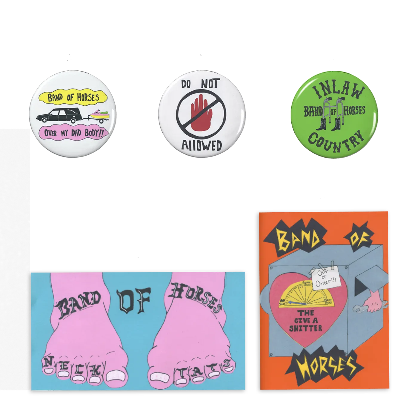 Band of Horses Button Sticker Pack