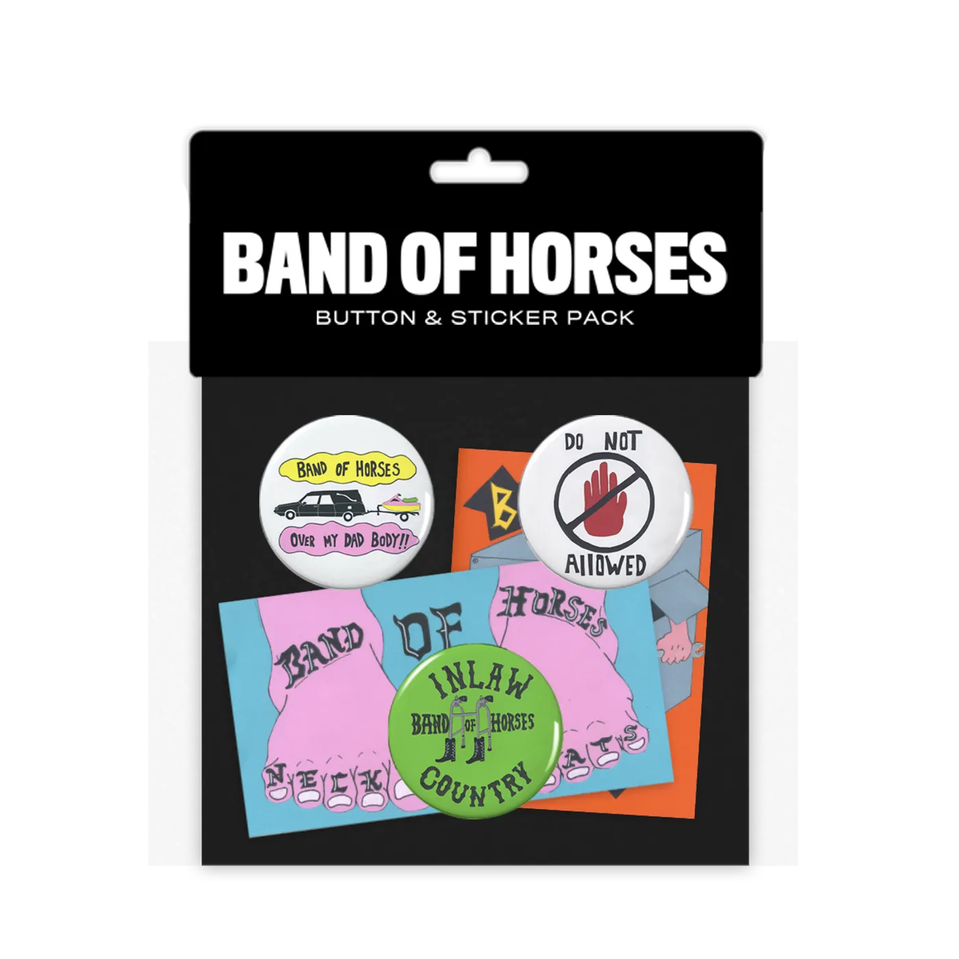 Band of Horses Button Sticker Pack