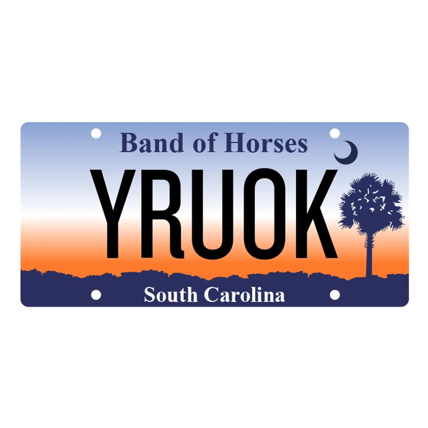 Band of Horses Why Are You OK License Plate