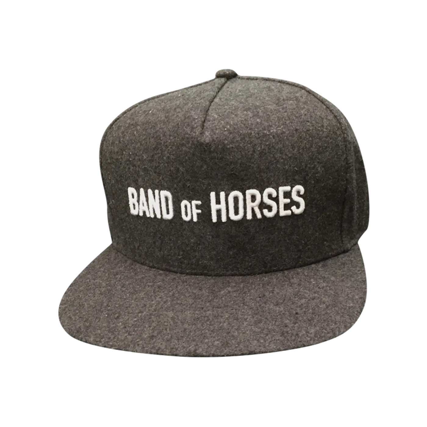 Band of Horses Grey Wool Snapback Hat