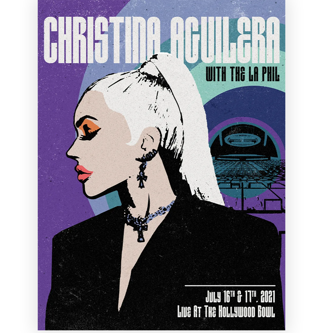 Christina Aguilera Hollywood Bowl Poster