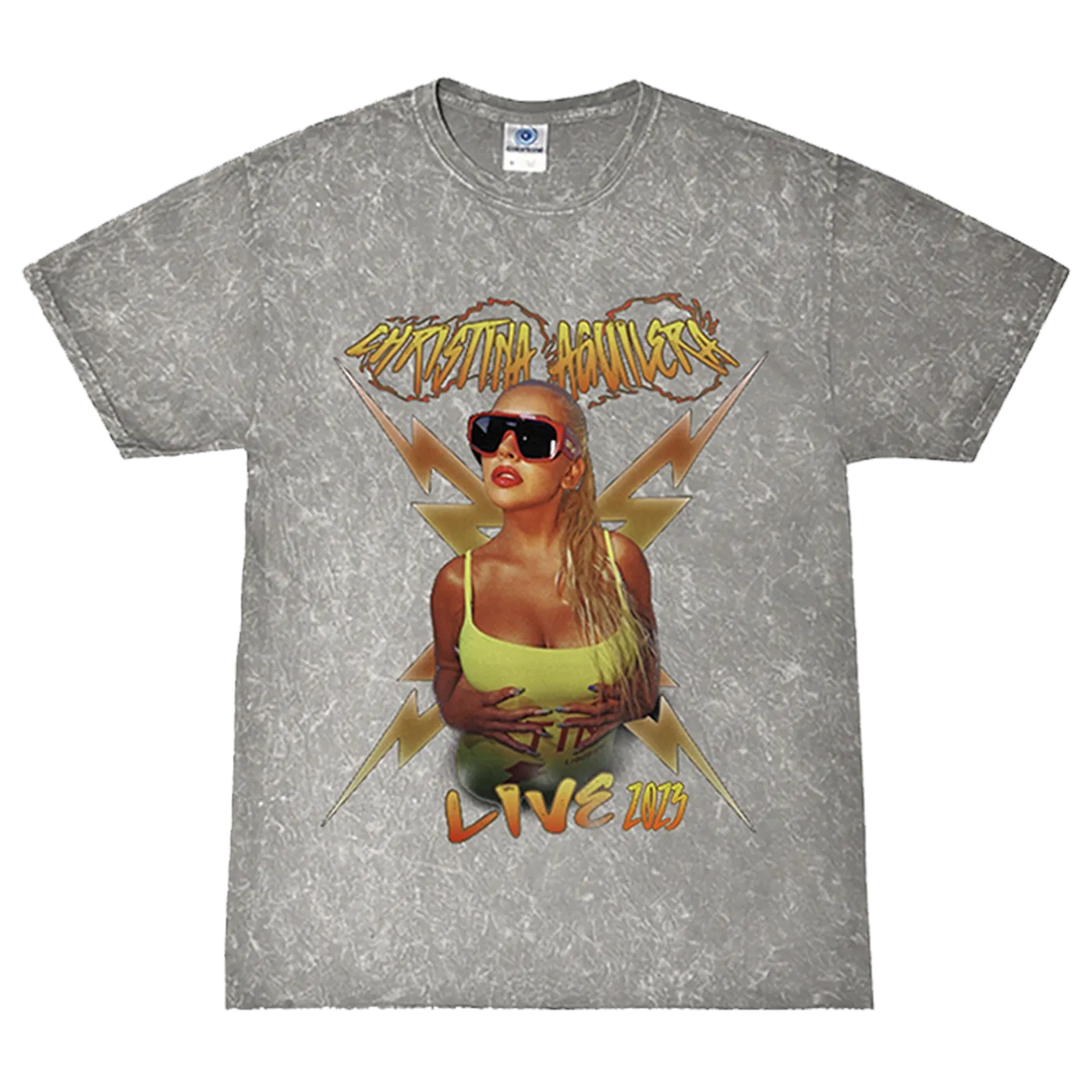 Christina Aguilera Live 2023 Tee - Mineral Grey