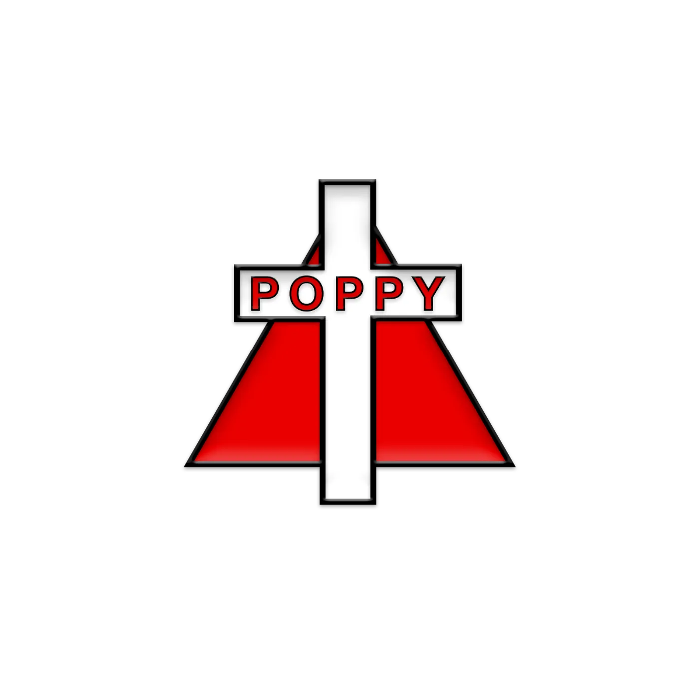 Poppy CROSS ENAMEL PIN