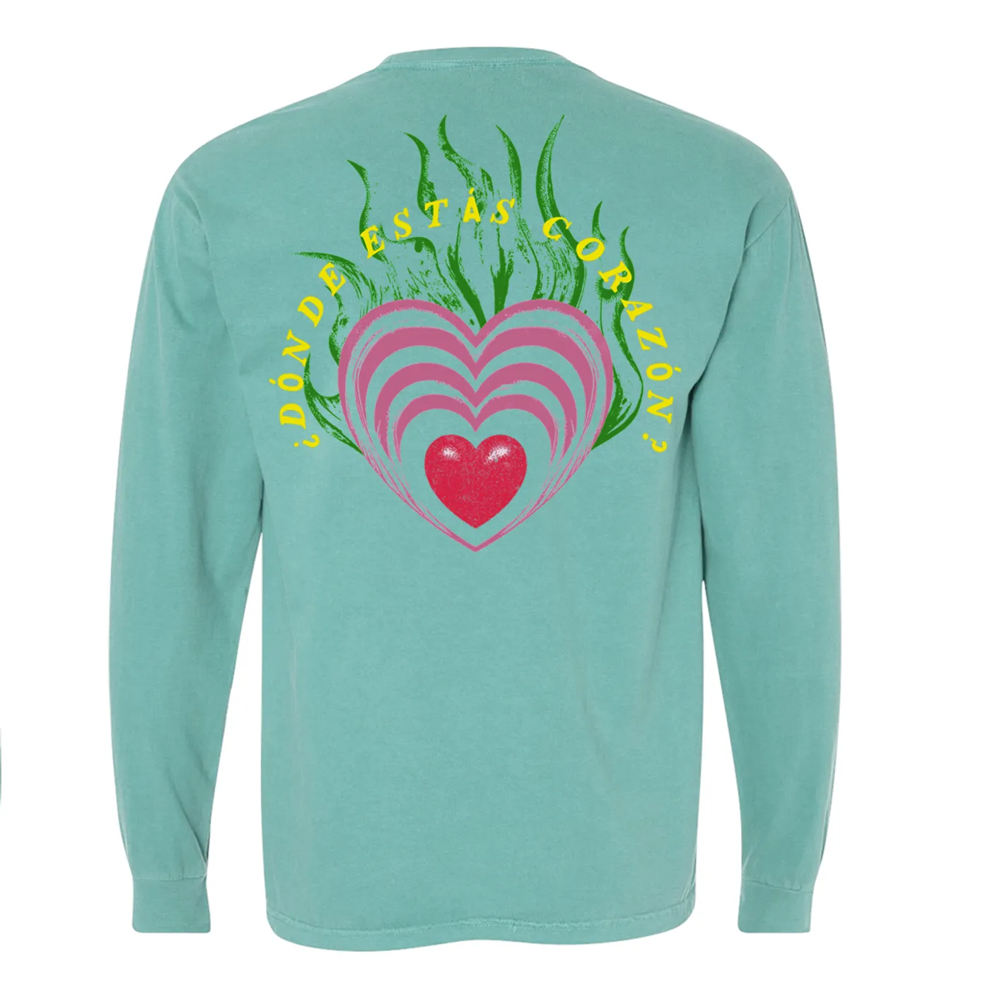 Shakira ¿Dónde Estás Corazón? Pocket Longsleeve Tee - Seafoam