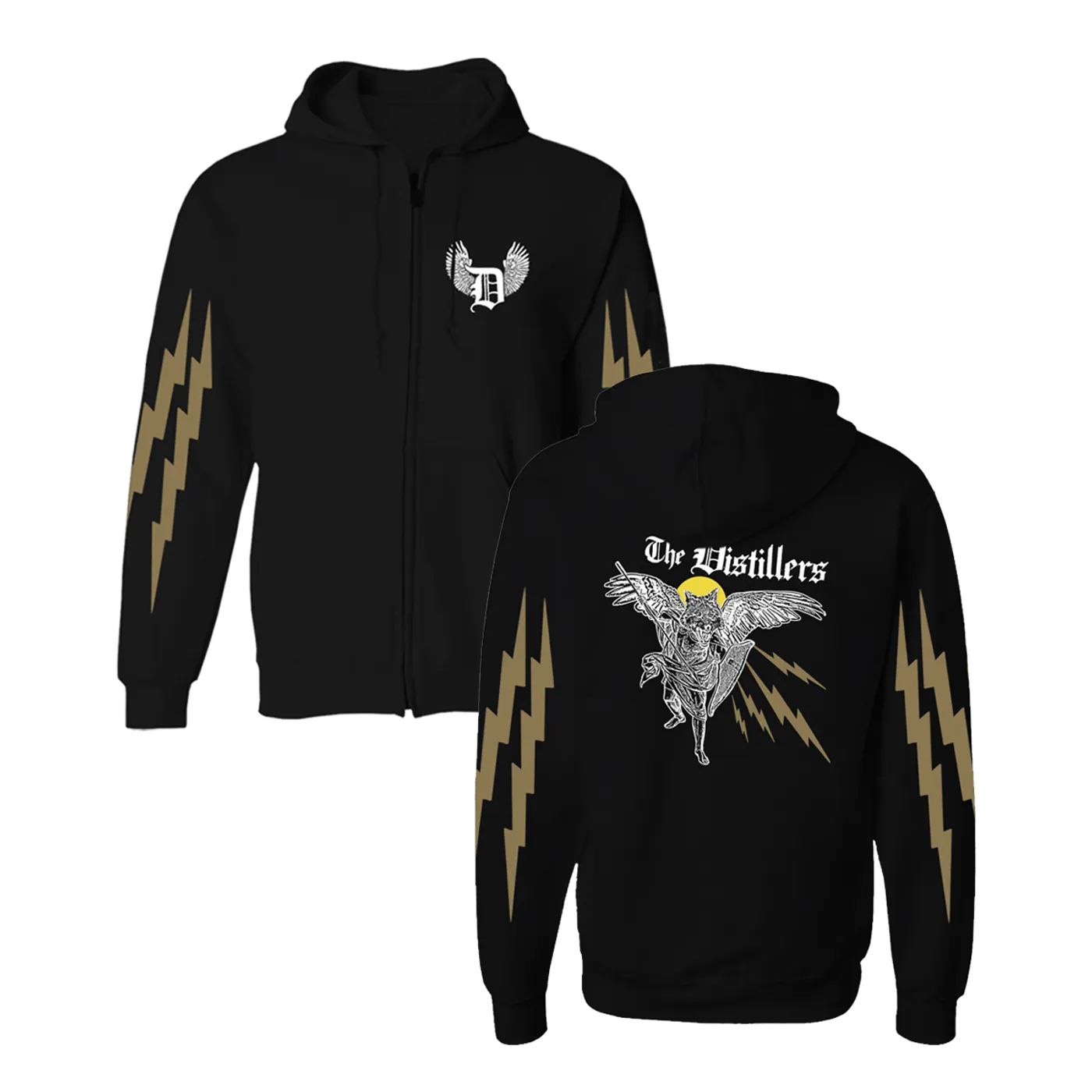 The Distillers Angel Wolf Zip Hoodie