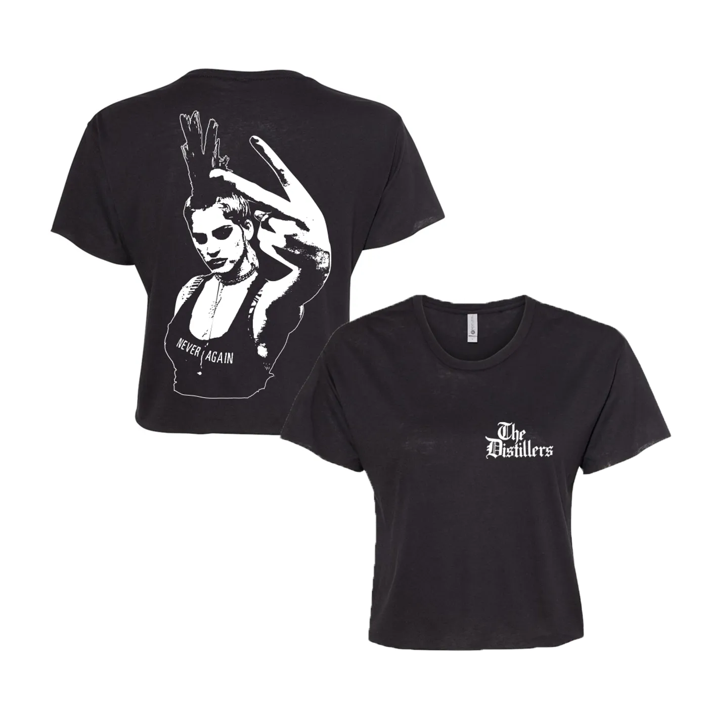 The Distillers Deuces Womens Crop Tee