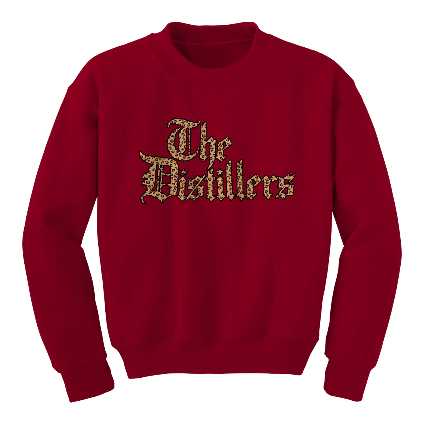 The Distillers Leopard Logo Red Crewneck Sweatshirt