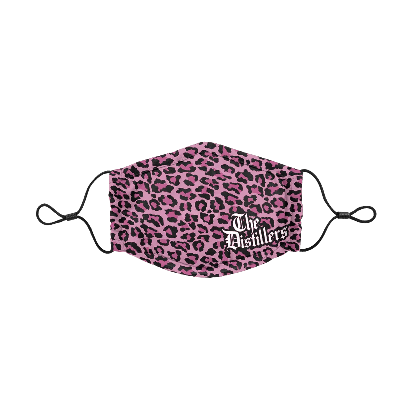 The Distillers Leopard Logo Face Mask - Pink