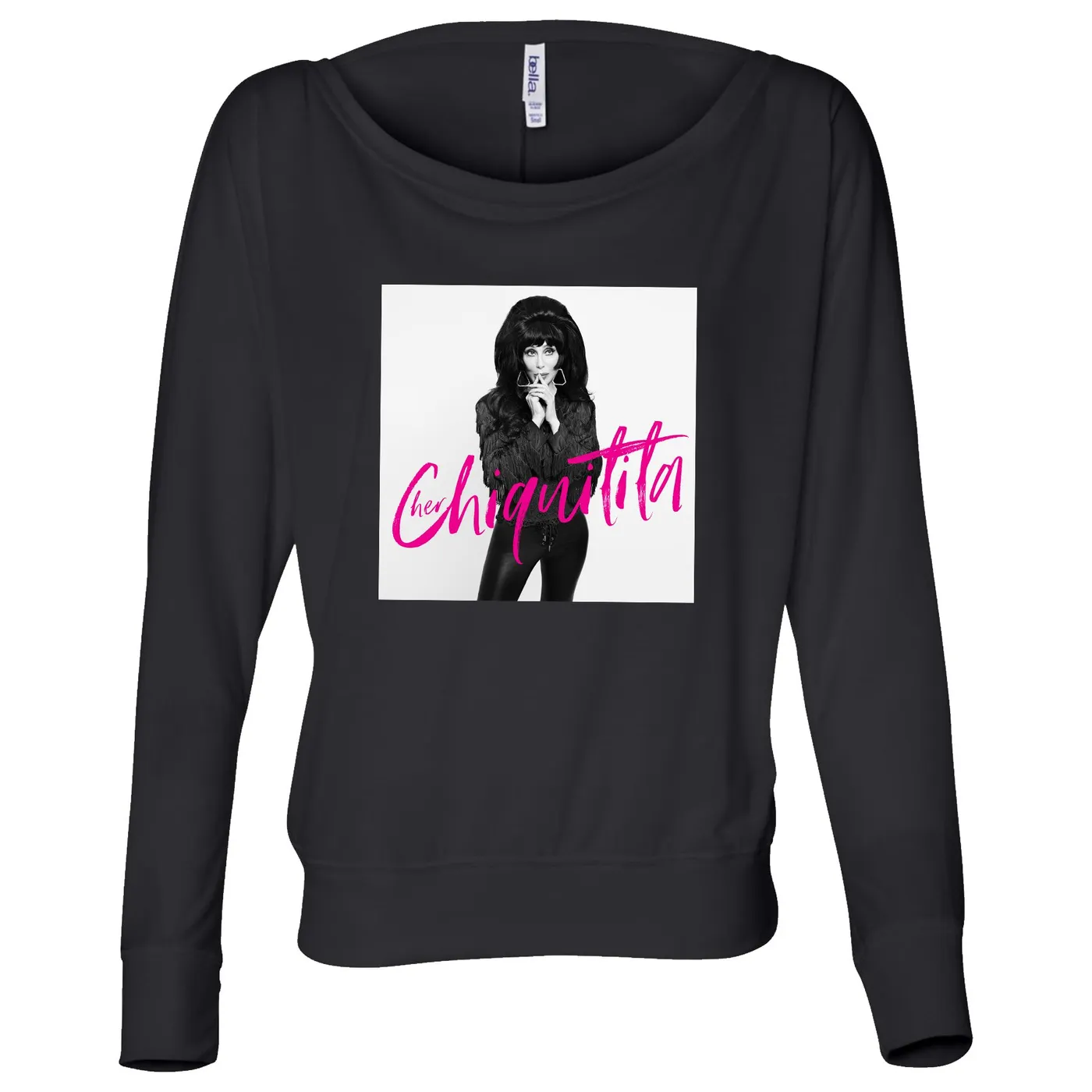 Cher Chiquitita Photo Long Sleeve Tee Black