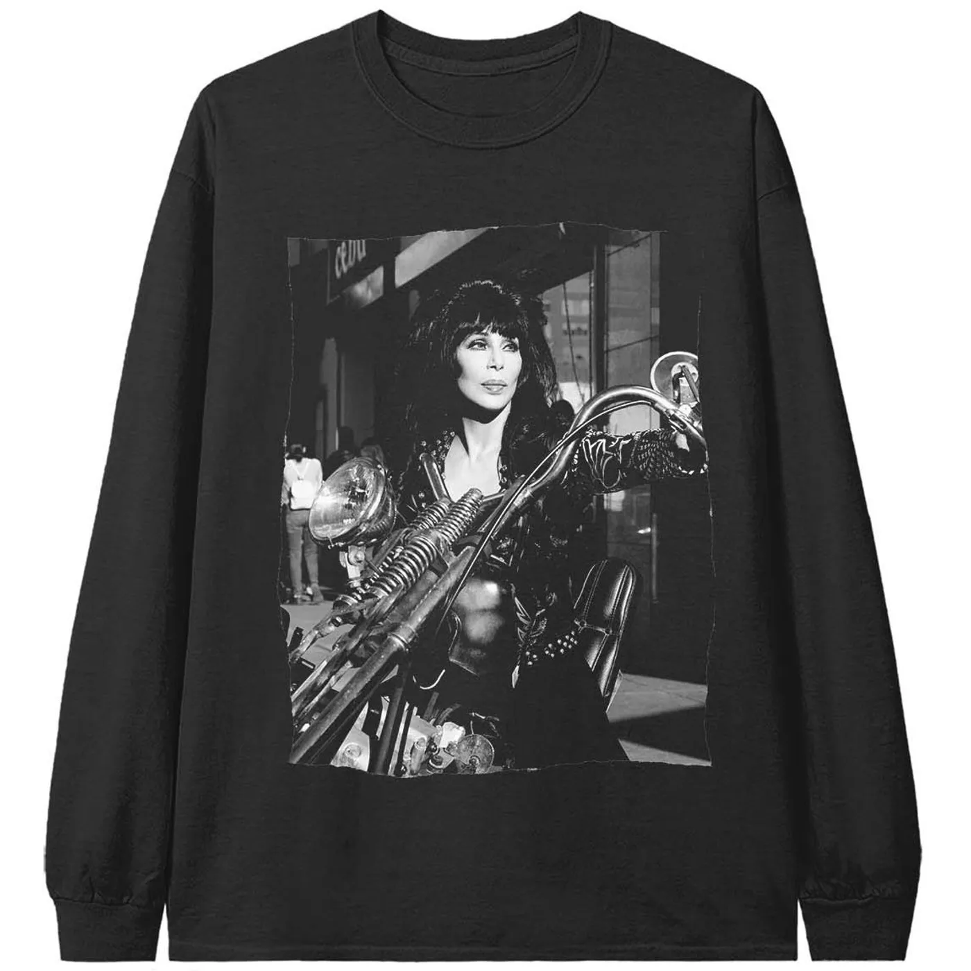 Cher Moto Photo Long Sleeve Tee