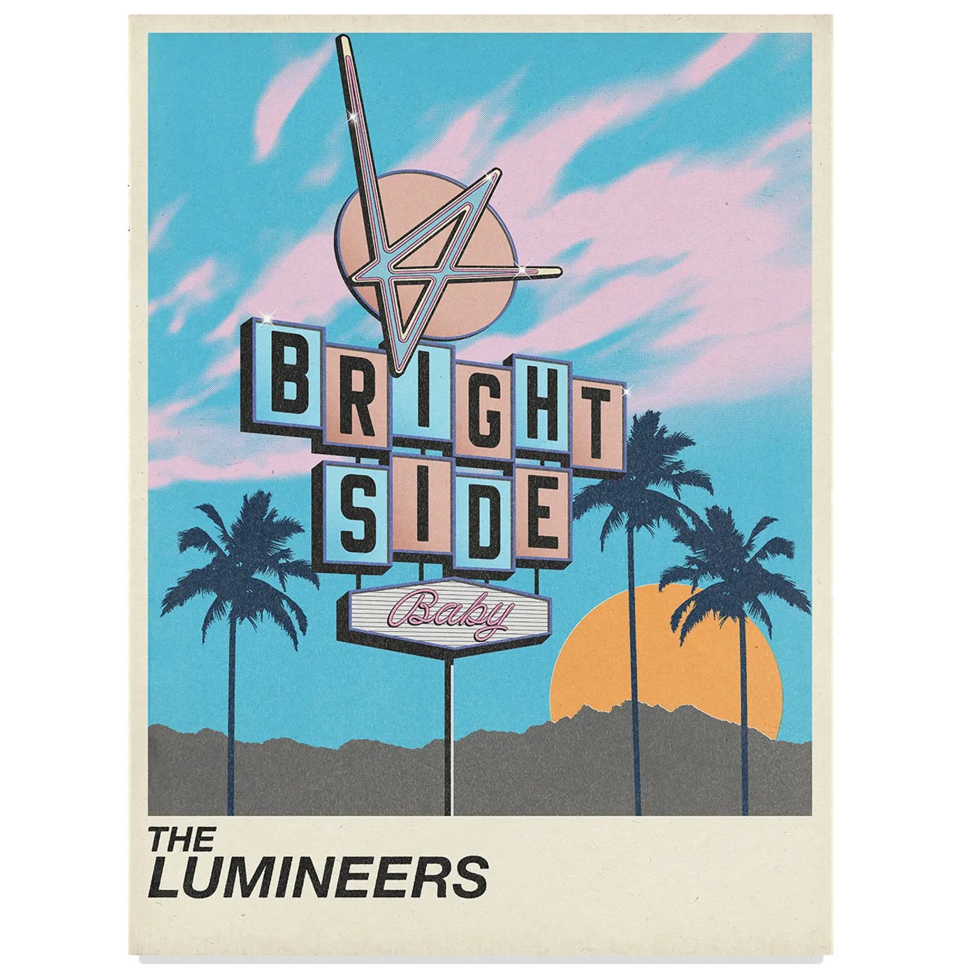 The Lumineers BRIGHTSIDE Roadside Motel Screen Print
