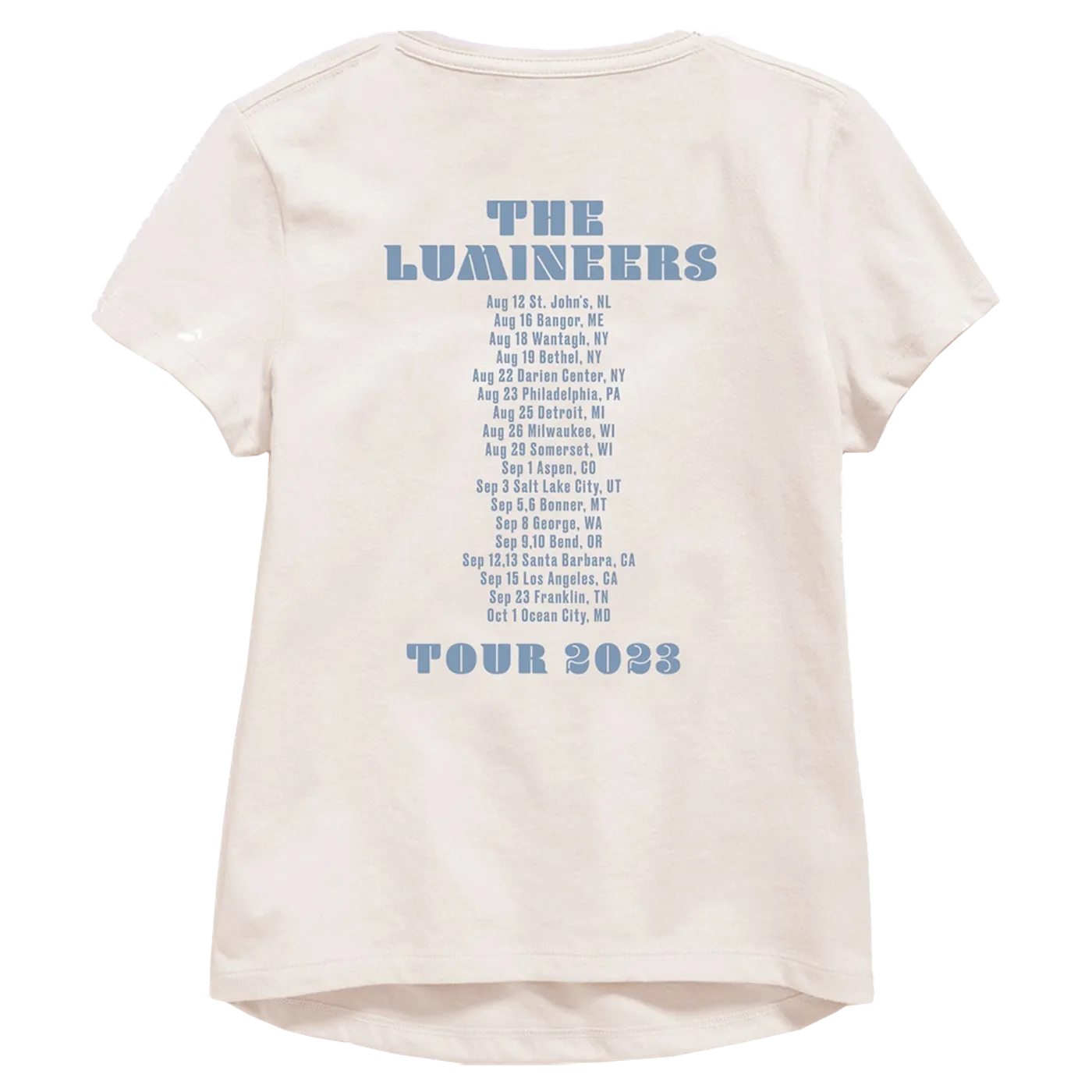 The Lumineers 2023 Tour Ladies Tan Tee