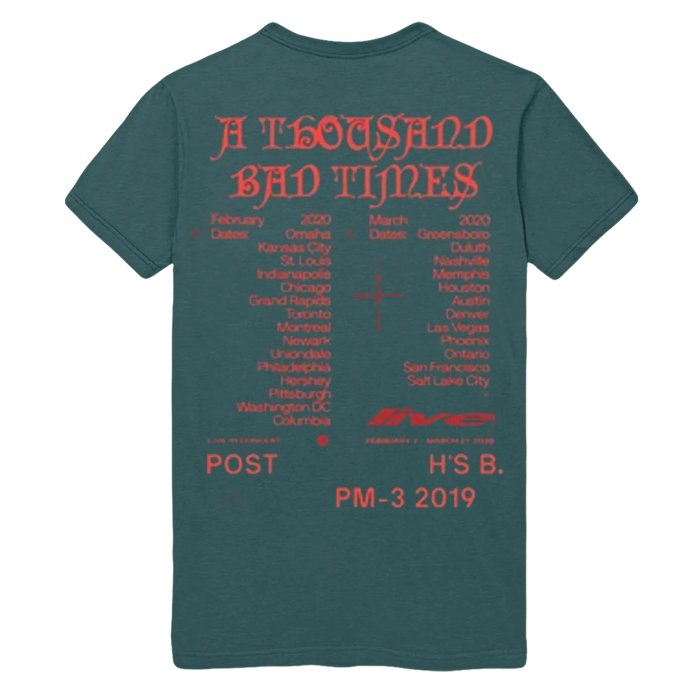 Post Malone A Thousand Bad Times Tour Tee