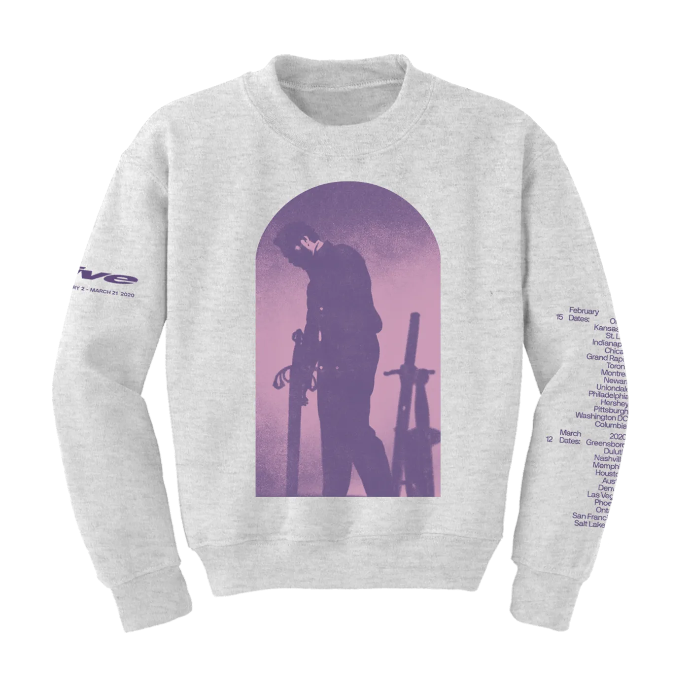 Post Malone Arch Grey Crewneck Sweatshirt