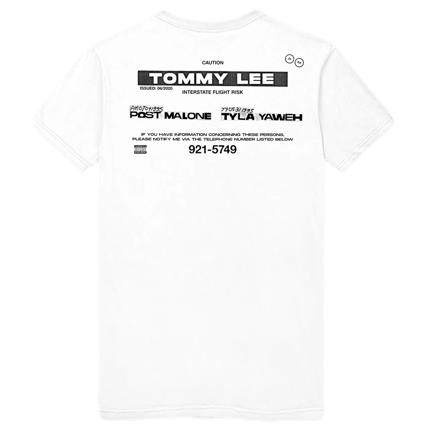 Post Malone Flight Risk Tee - White