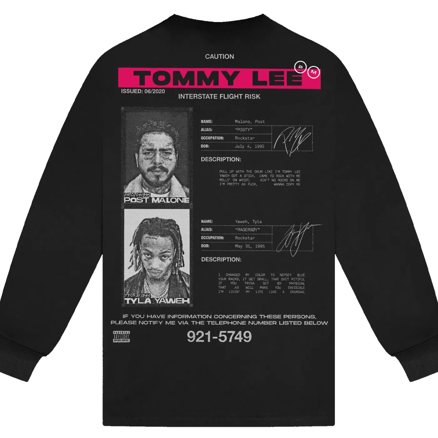 Post Malone Flight Risk Longsleeve
