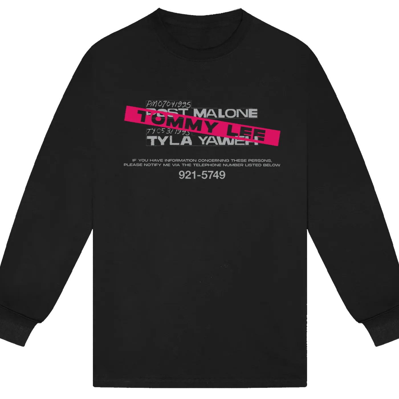 Post Malone Flight Risk Cover Longsleeve