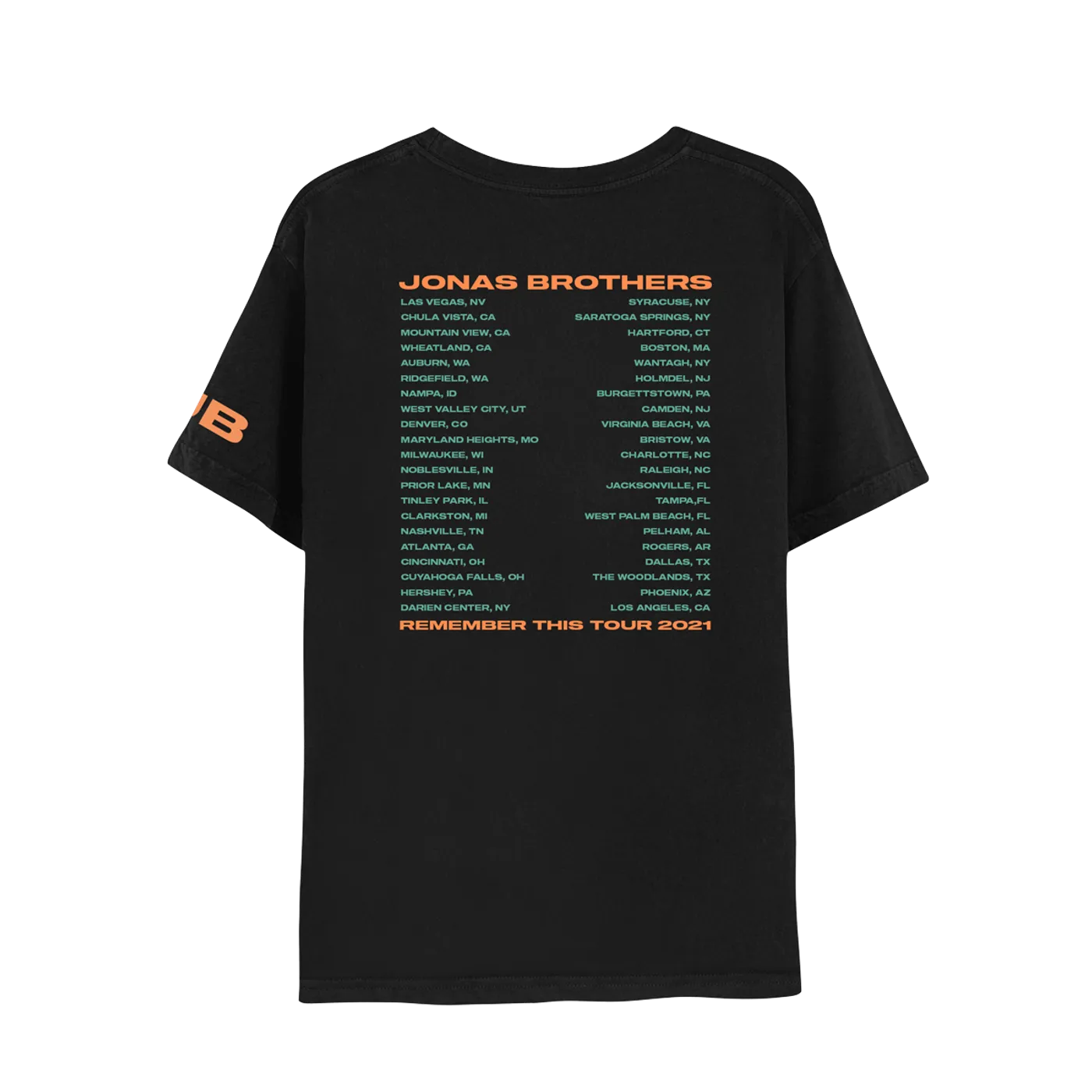 Jonas Brothers Remember This Black Tour Tee