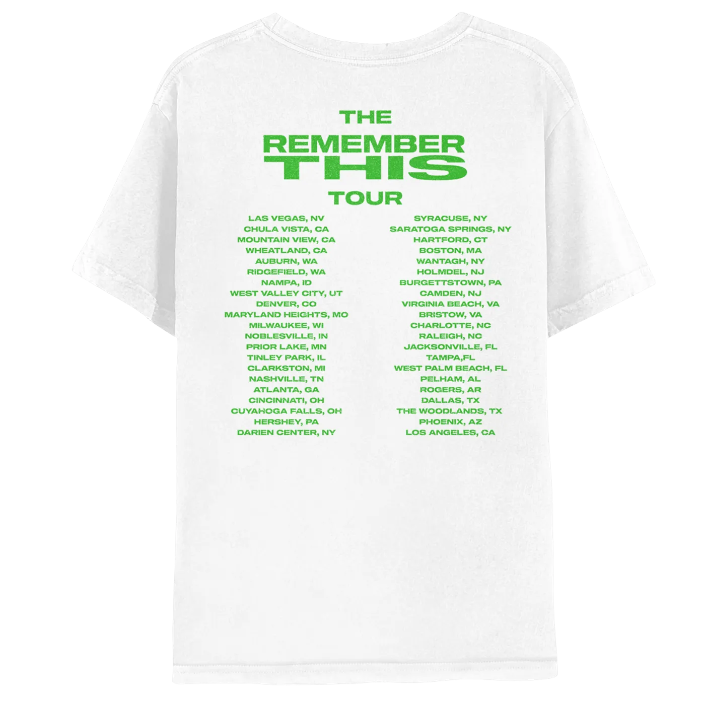 Jonas Brothers REMEMBER THIS WHITE TOUR TEE