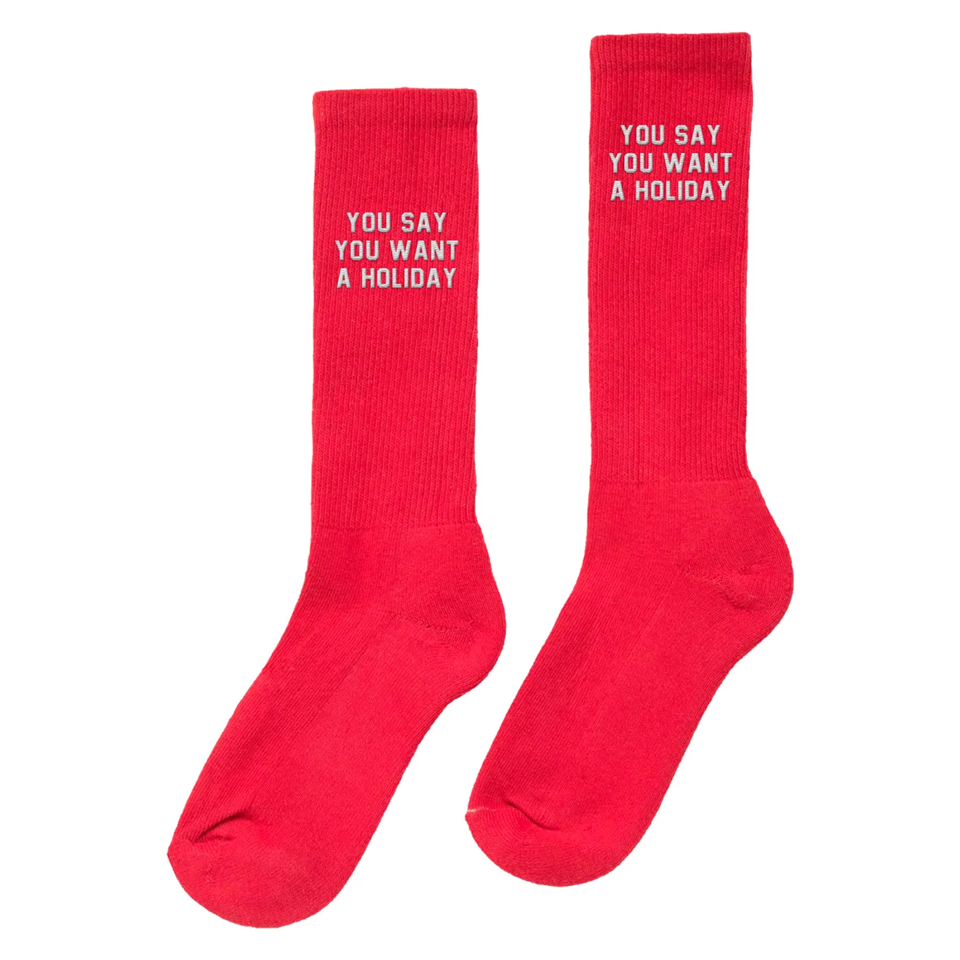 The Aces Limited Edition Holiday Embroidered Socks - Red