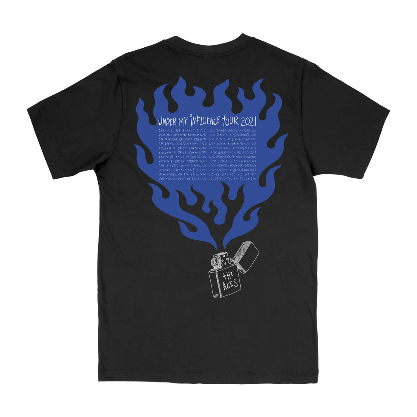 The Aces Under My Influence Tour Tee