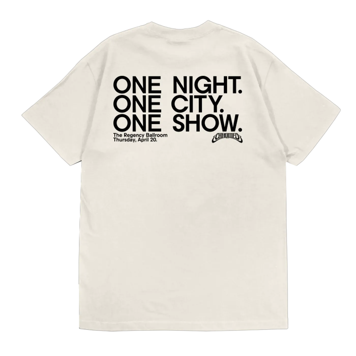 Chromeo ONE NIGHT ONE CITY ONE SHOW: SAN FRANCISCO T-SHIRT