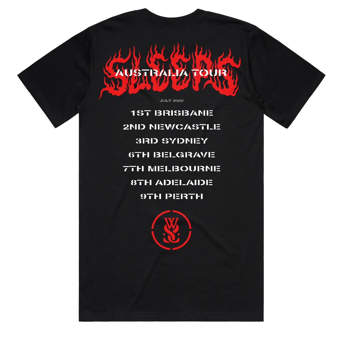 While She Sleeps "AUS Tour 2022" T-Shirt
