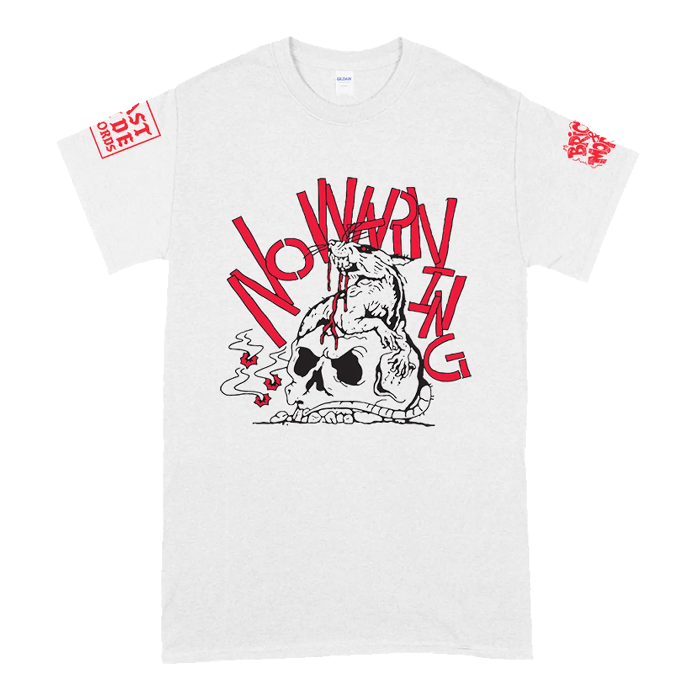 No Warning "Rat Skull" T-Shirt (White)