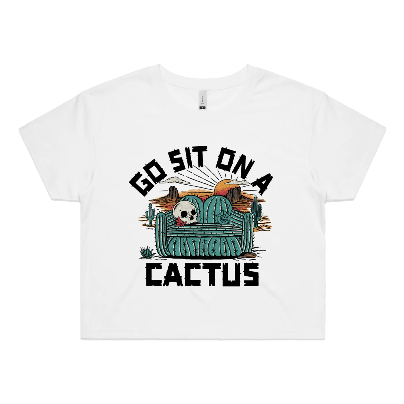 Rachael Fahim "Go Sit" Crop T-Shirt