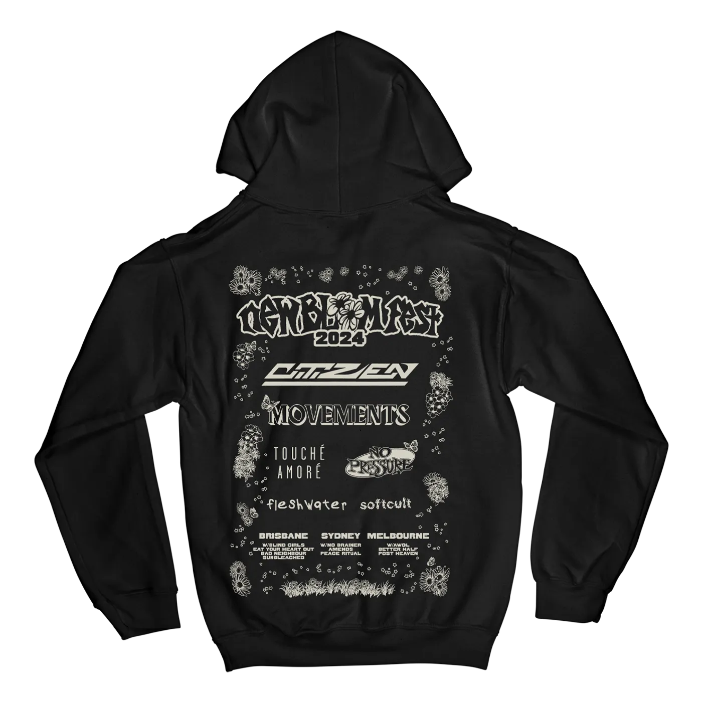 New Bloom Fest "Lineup (Black)" Hoodie