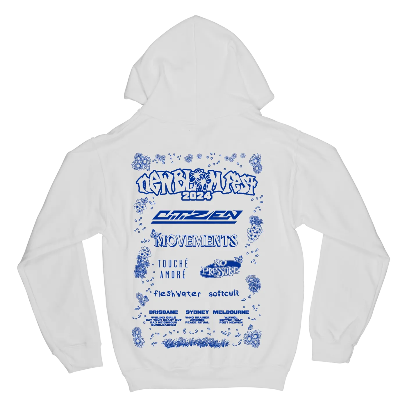New Bloom Fest "Lineup (White Marle)" Hoodie