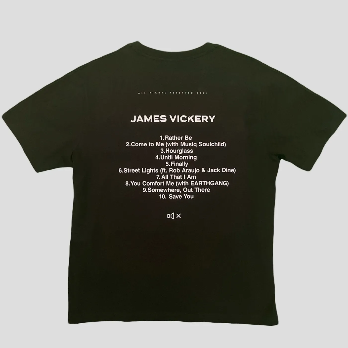 James Vickery Songs That Made Me Feel Tee- Black