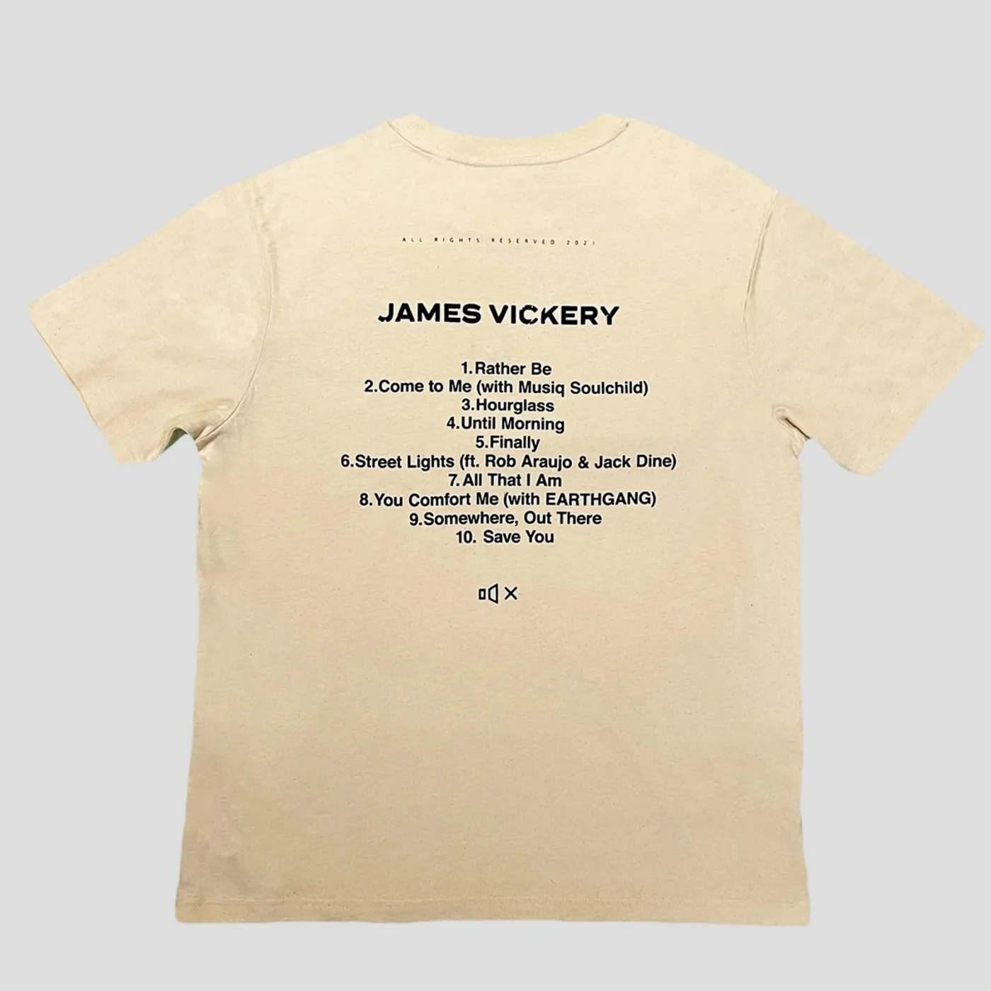 James Vickery Songs That Made Me Feel Tee- Natural Raw