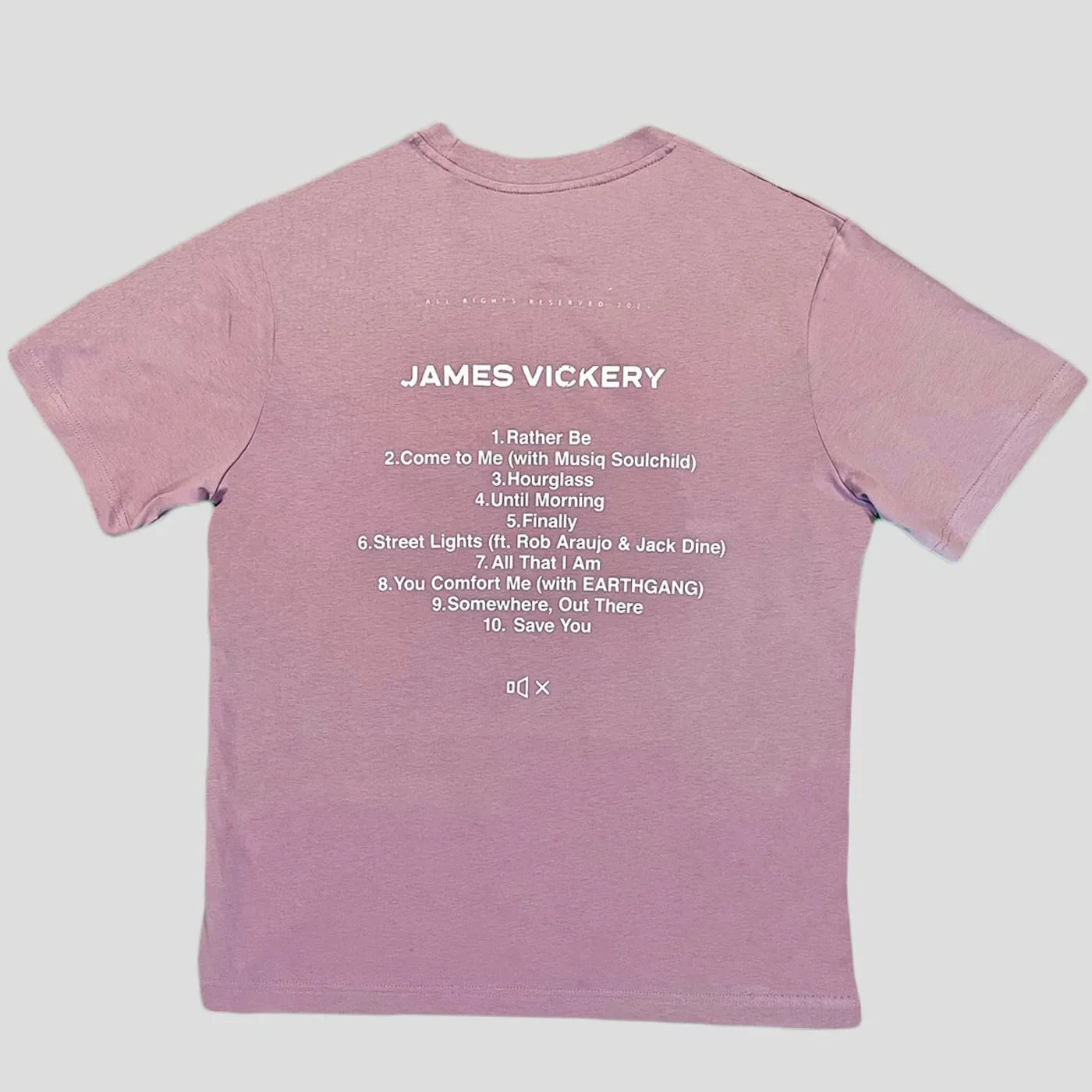 James Vickery Songs That Made Me Feel Tee- Lilac
