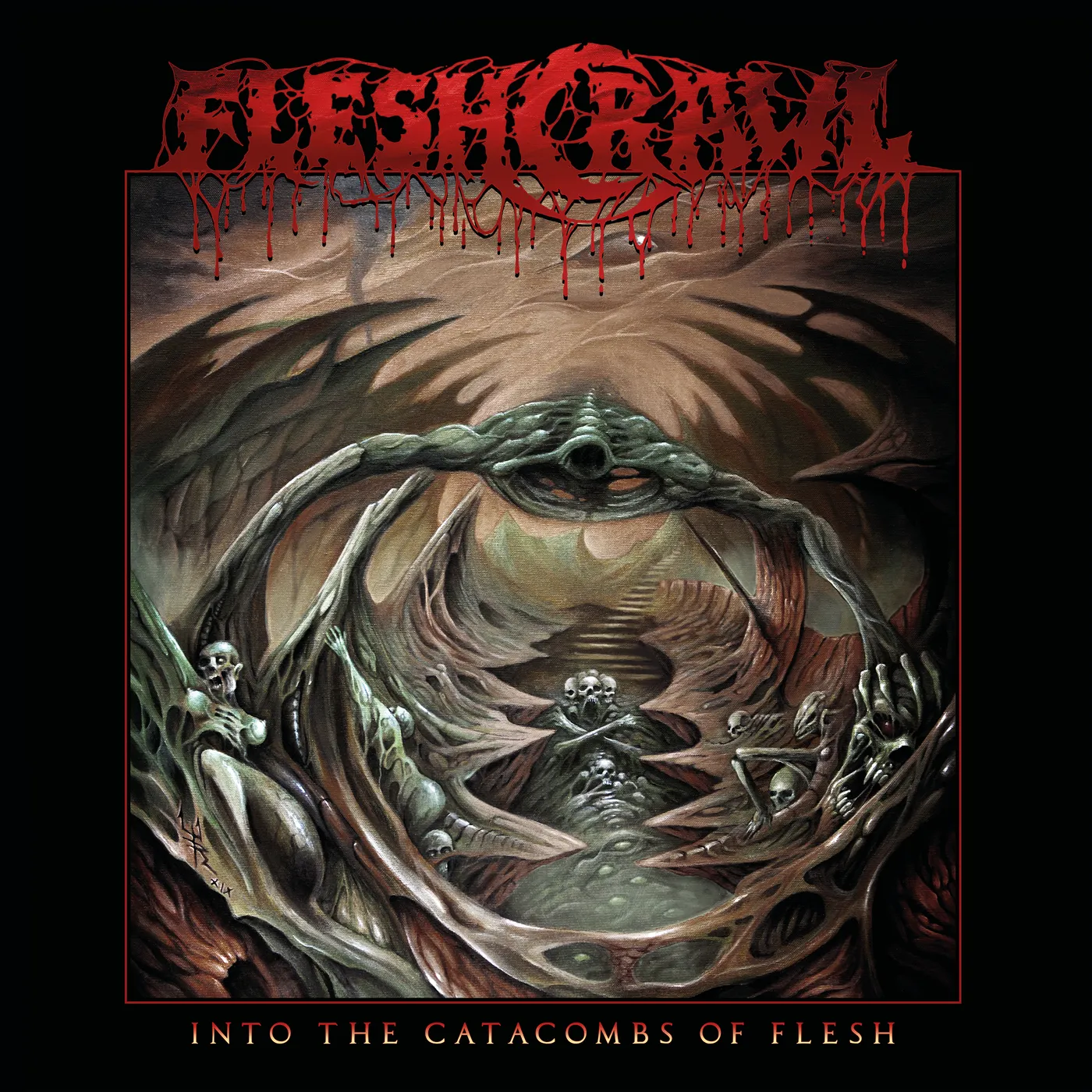 Fleshcrawl Into The Catacombs Of Flesh Vinyl Record