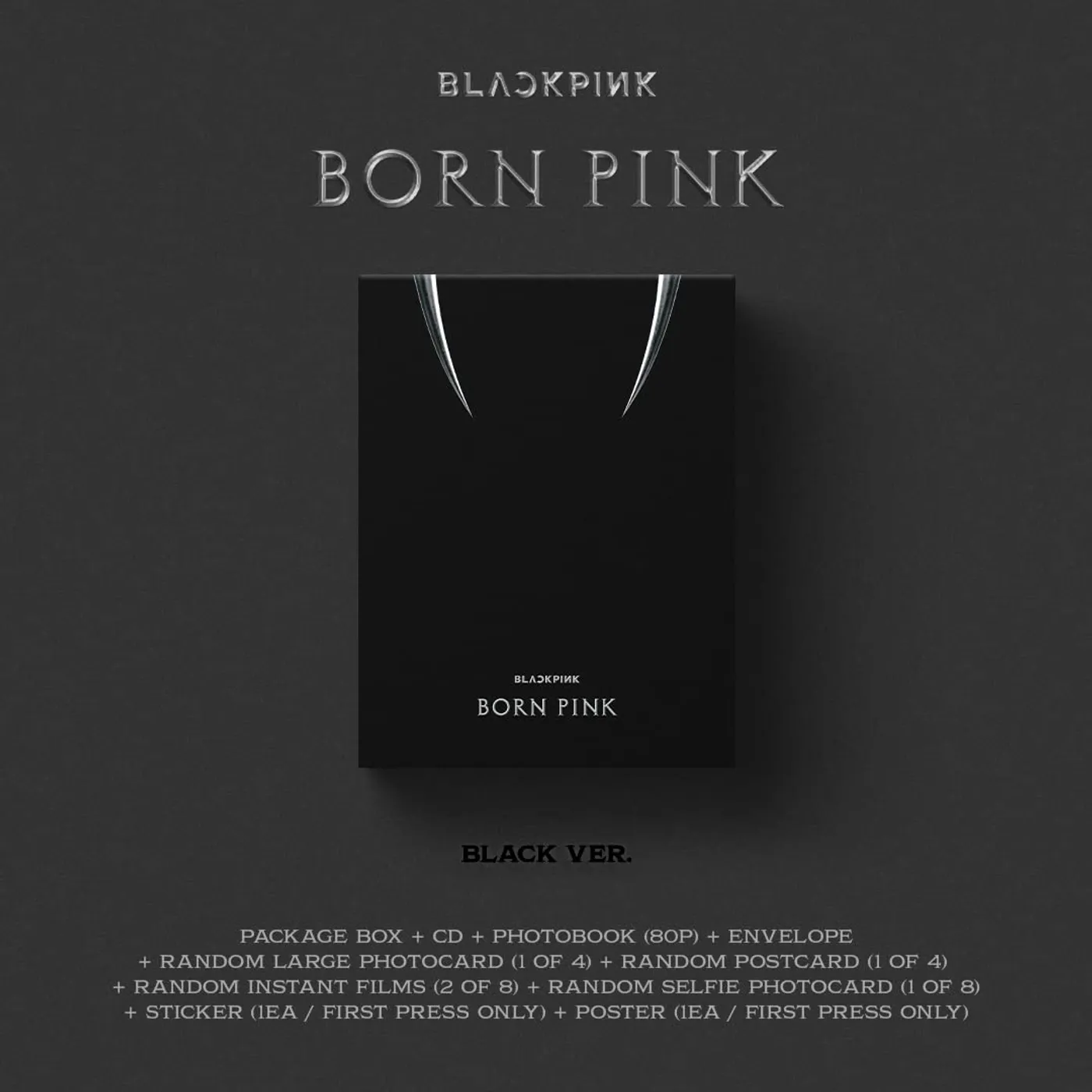 BLACKPINK BORN PINK (STANDARD CD BOXSET - VERSION B / BLACK) CD