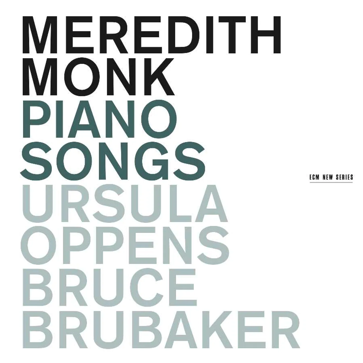 Meredith Monk Piano Songs CD