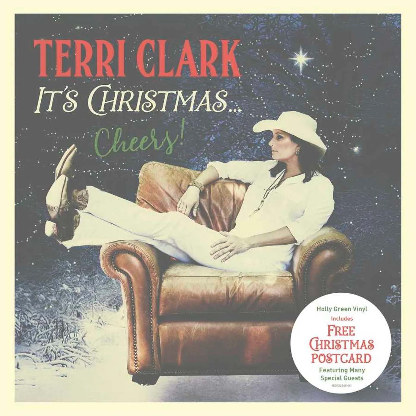 Terri Clark It's Christmas...Cheers! (LP) (Holly Green) Vinyl Record