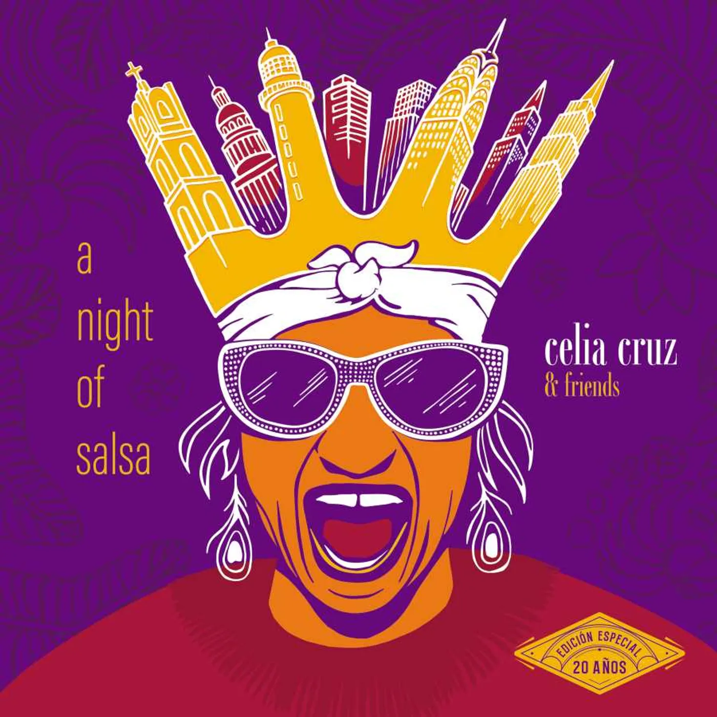 Celia Cruz A Night of Salsa (2 LP) Vinyl Record