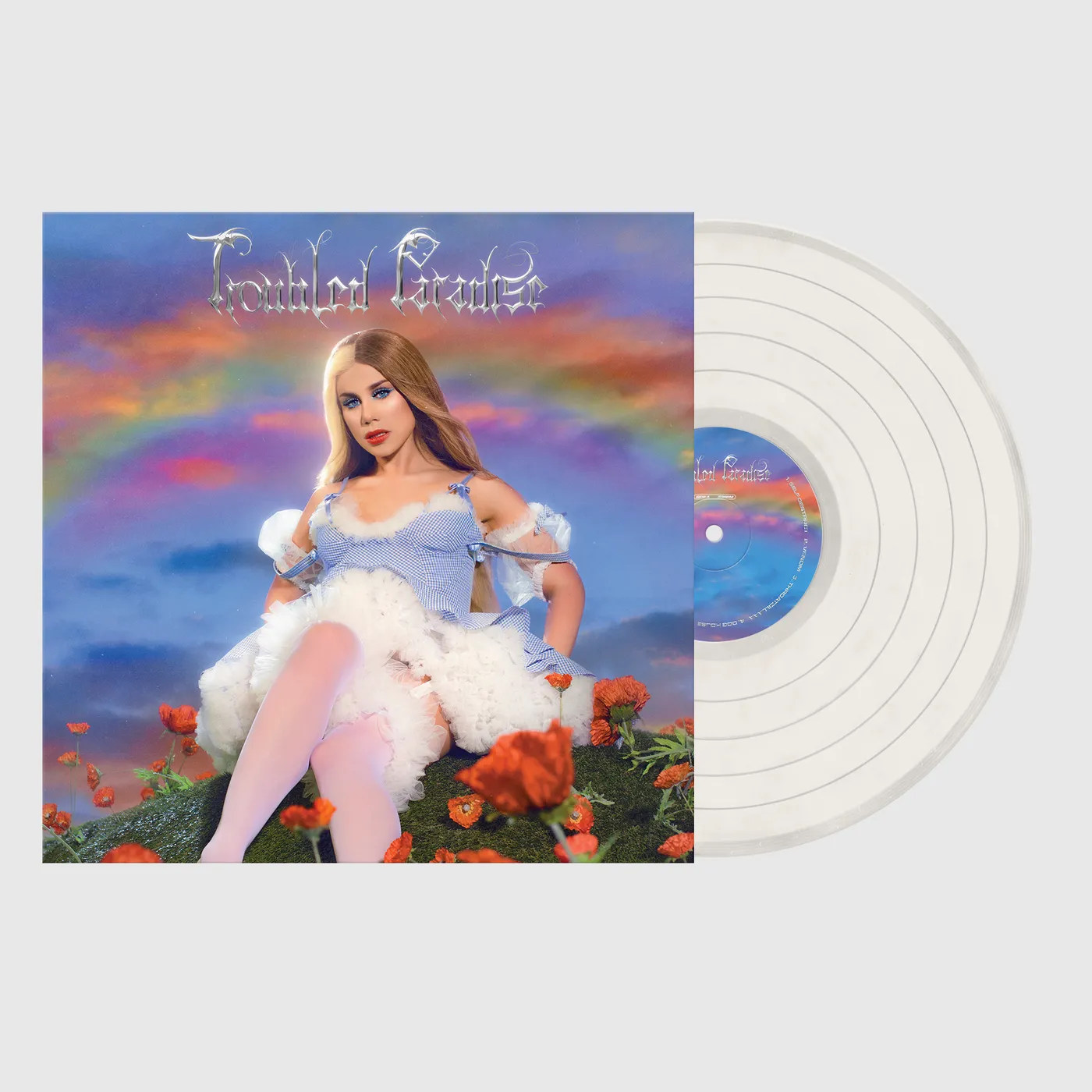 Slayyyter TROUBLED PARADISE (X) (TRANSPARENT CLOUDY CLEAR VINYL) Vinyl Record