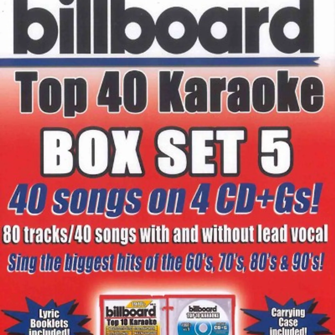 Party Tyme Karaoke BILLBOARD TOP 40 KARAOKE BOX SET VOL.5 (4CD+G/40+40-SONG PARTY PACK)