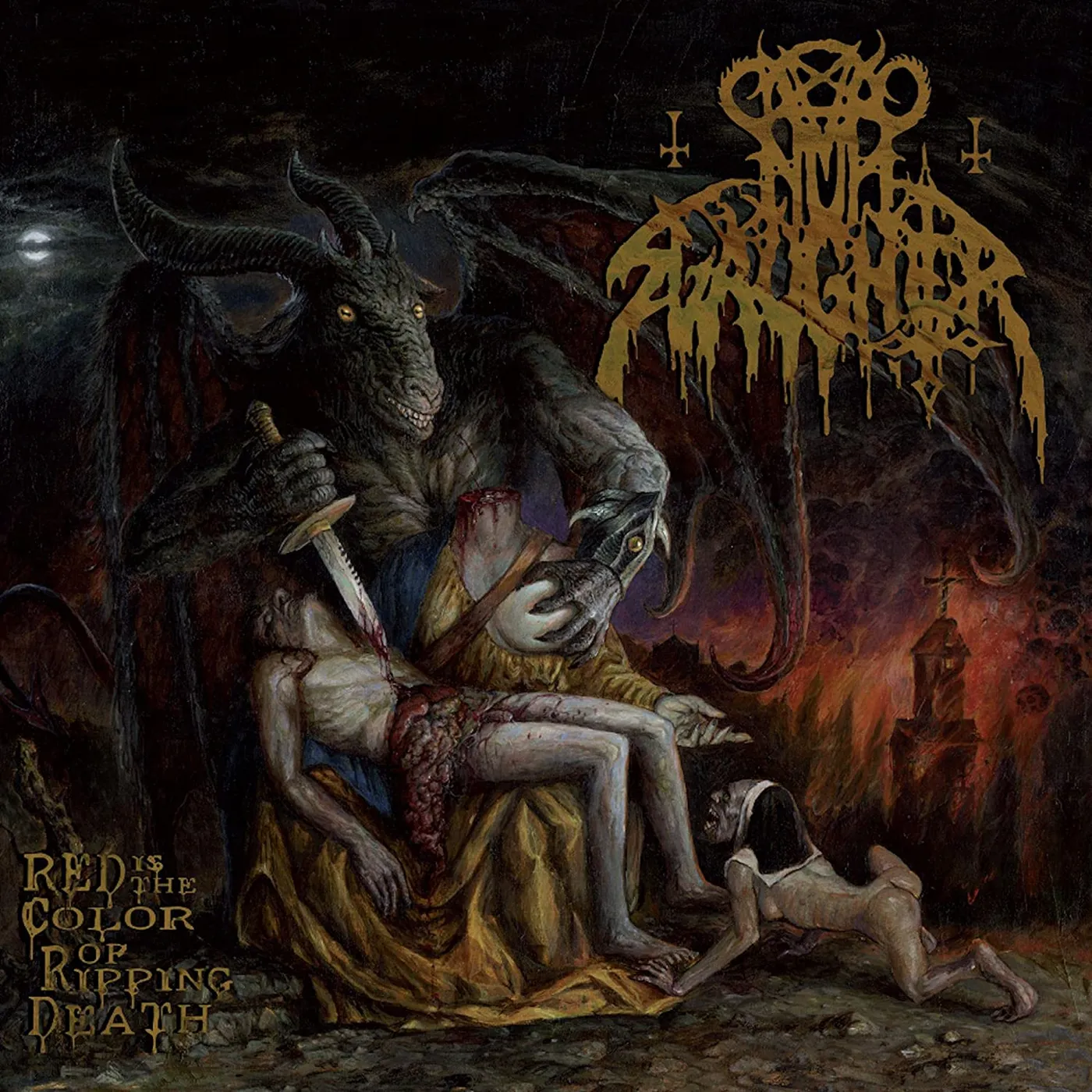 Nunslaughter RED IS THE COLOR OF RIPPING DEATH CD