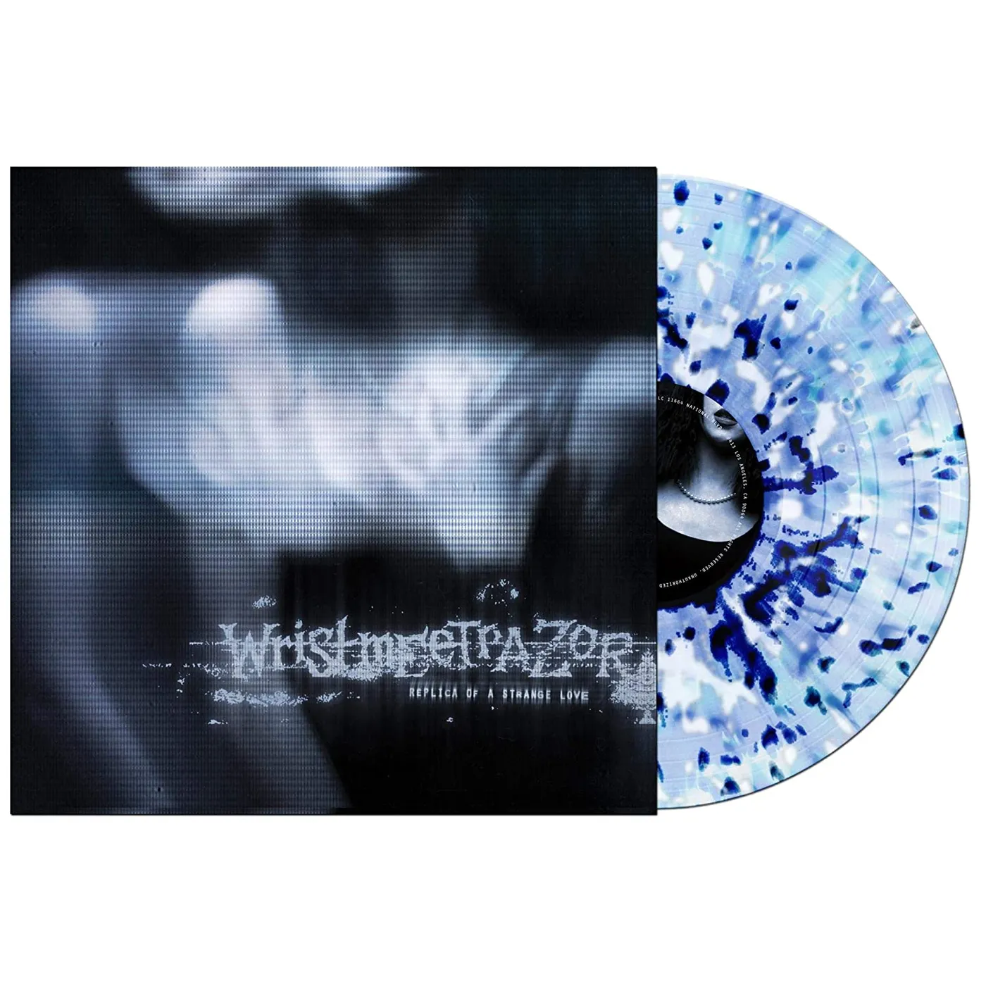 Wristmeetrazor REPLICA OF A STRANGE LOVE (CLEAR W/ ARCTIC PEARL, FROST BITE BLUE & ONYX SPLATTER) Vinyl Record