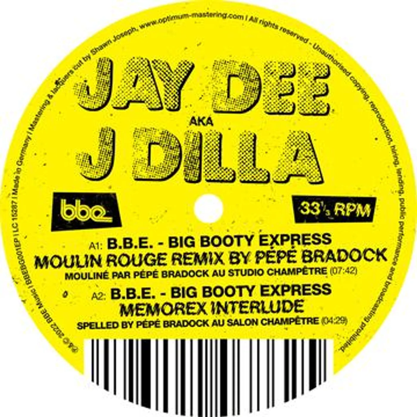 J Dilla B.B.E. Vinyl Record