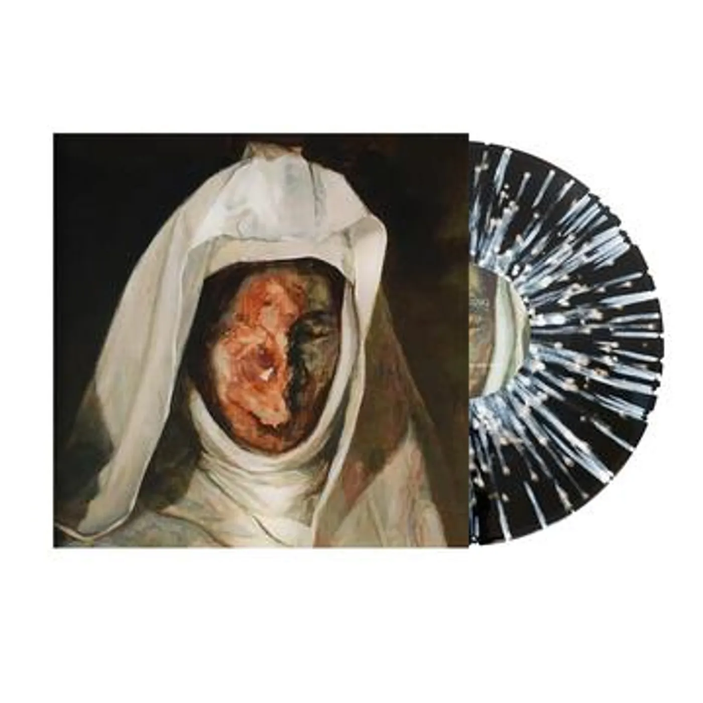END FROM THE UNFORGIVING ARMS OF GOD (TRANSPARENT BLACK 7 OPAQUE WHITE HEAVY SPLATTER) Vinyl Record