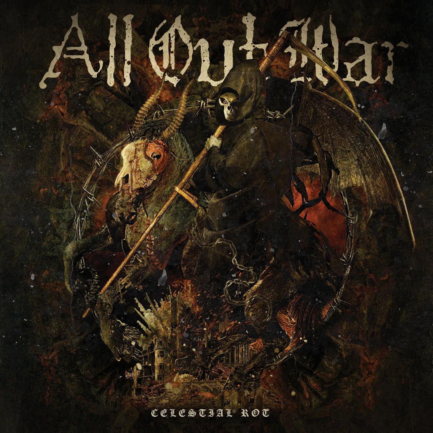 All Out War Celestial Rot Vinyl Record