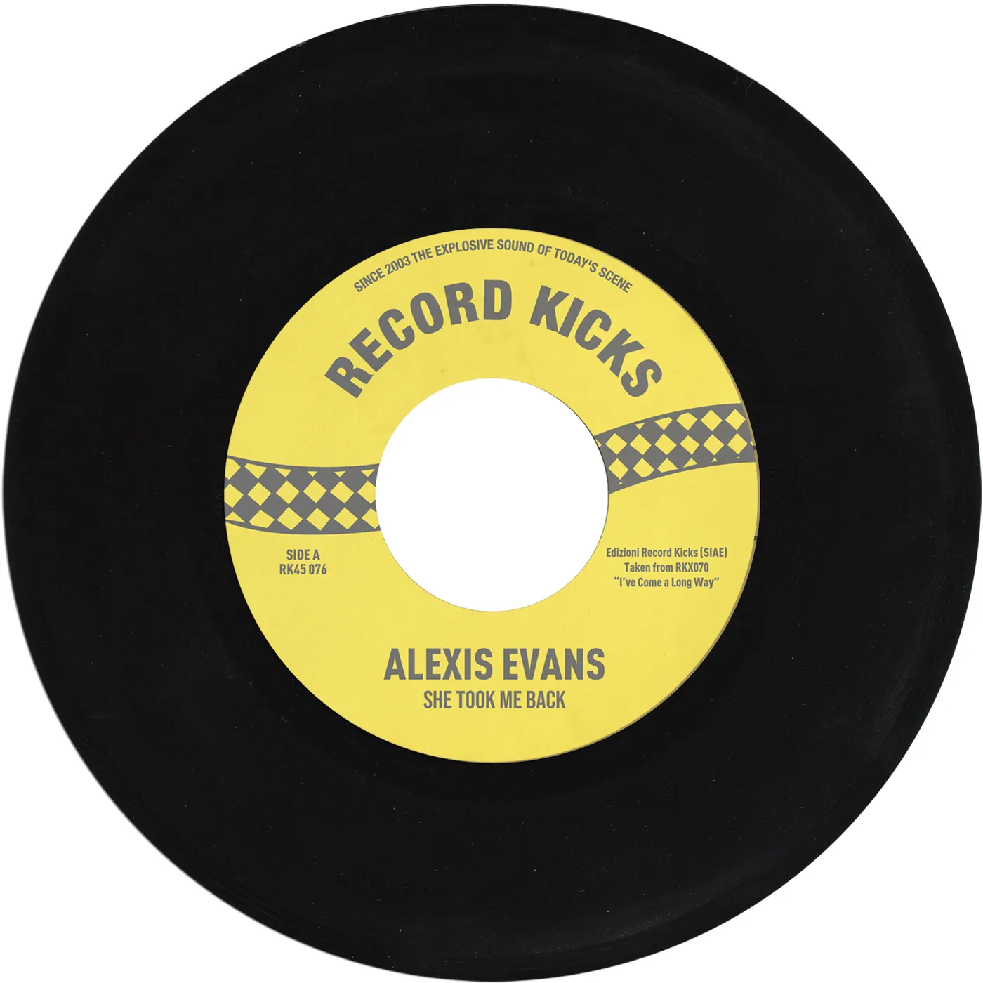 Alexis Evans She Took Me Back/It's All Over Now Vinyl Record