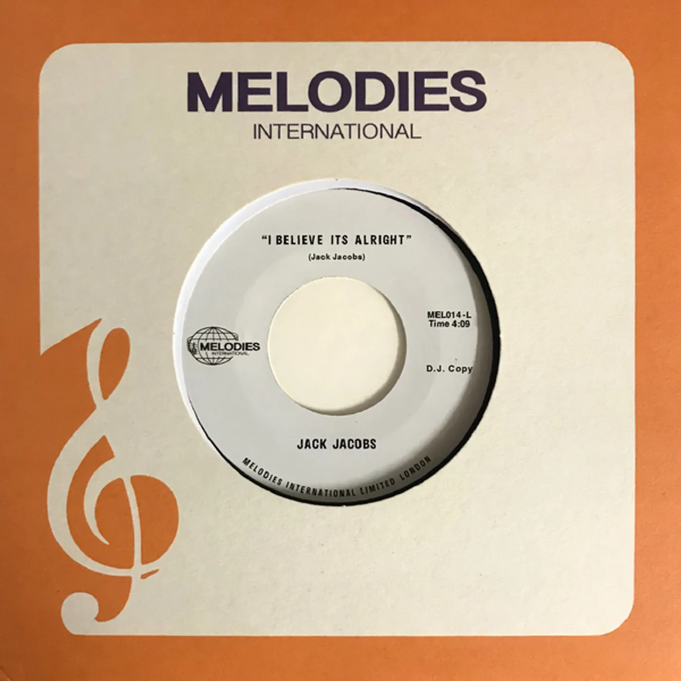 Jack Jacobs I Believe It's Alright Vinyl Record