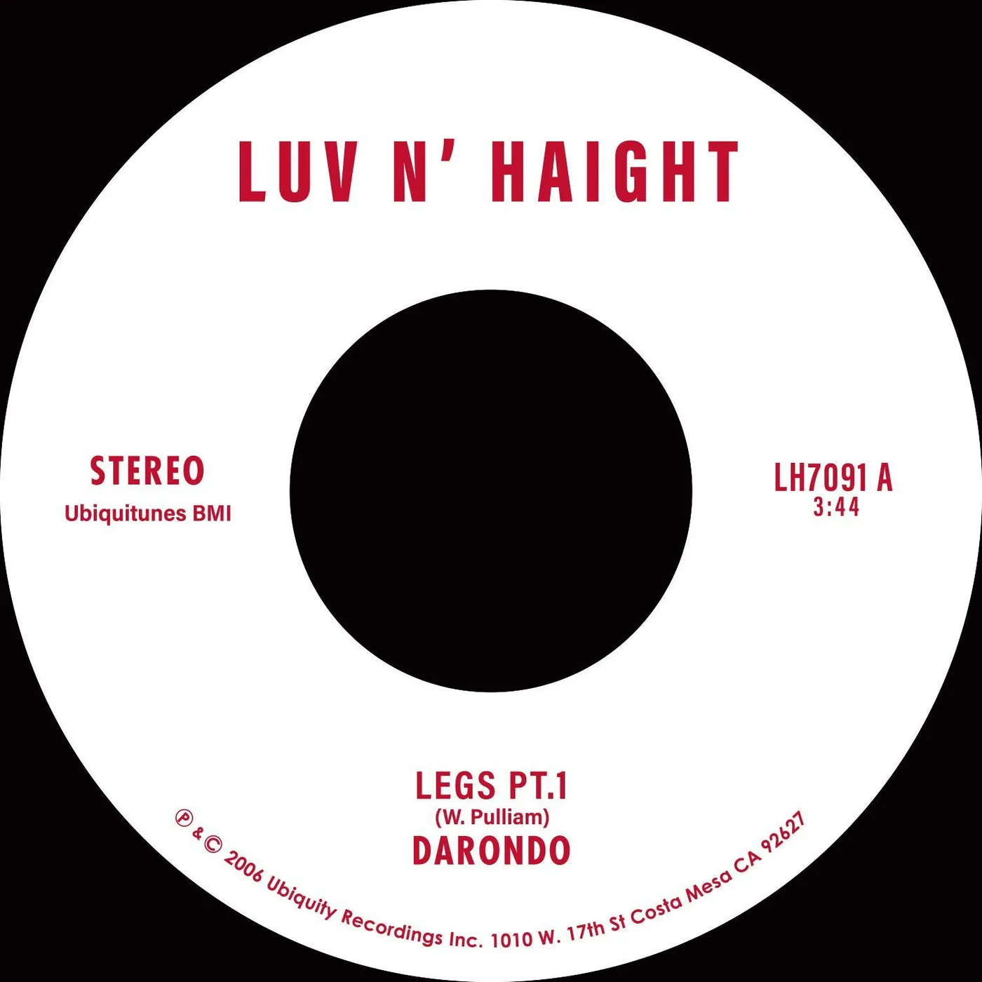 Darondo Legs Pt. 1/Let My People Go Vinyl Record