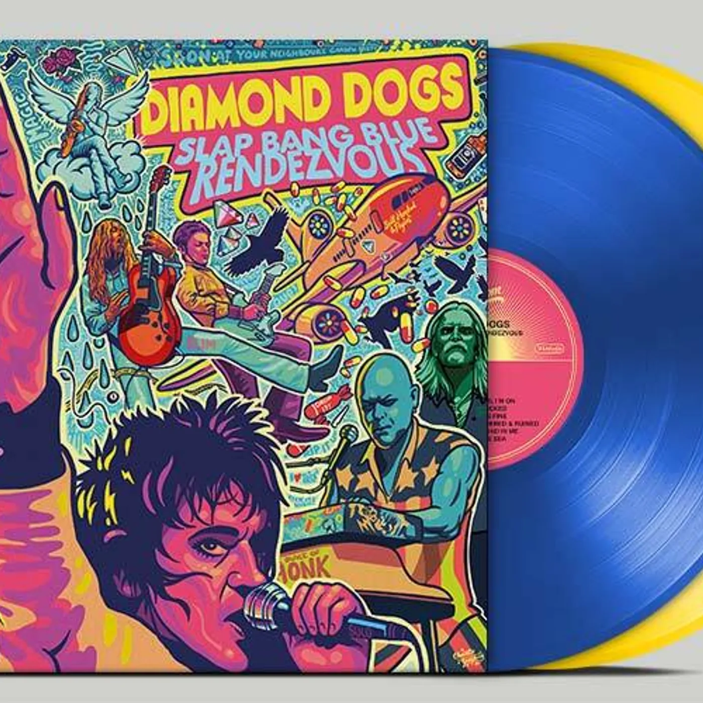 Diamond Dogs SLAP BANG BLUE RENDEZVOUS (BLUE YELLOW VINYL) Vinyl Record